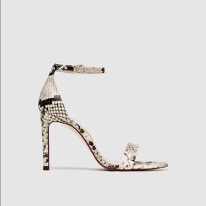 Zara Leather High Heel Sandals
